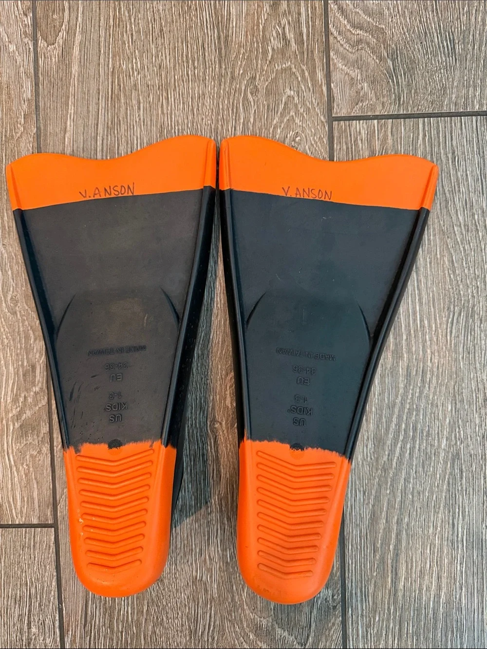 TYR Black and Orange Crossblade Youth Swim Fins